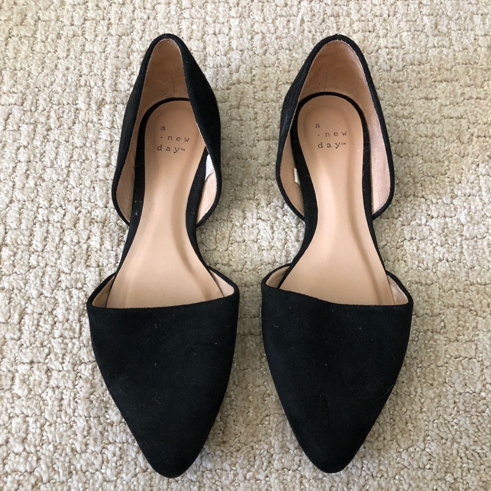 A New Day Black Suede Flats